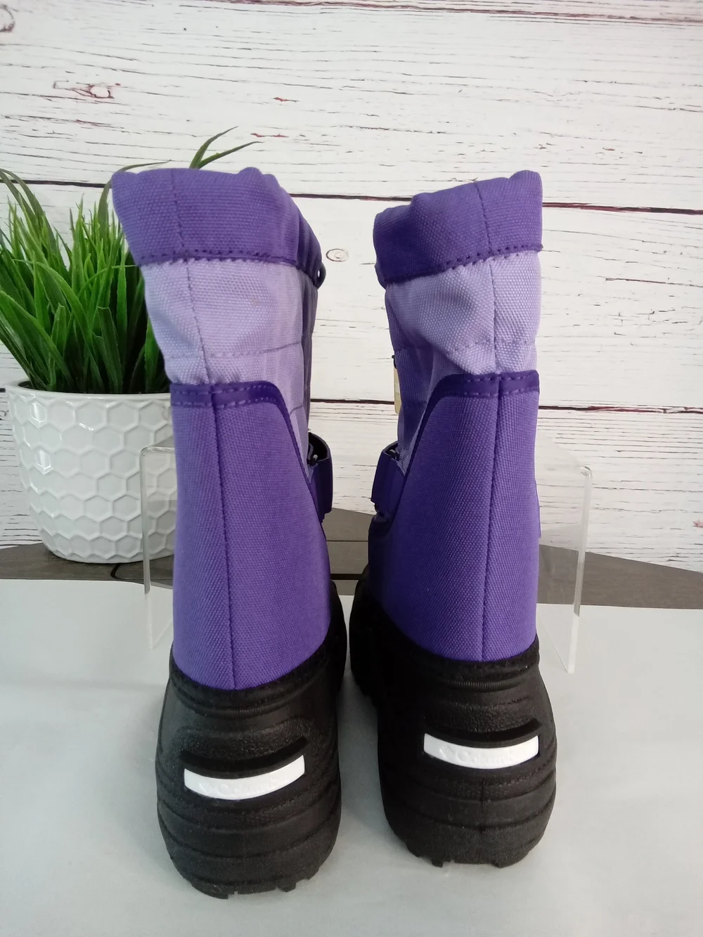 NWT Columbia Kids Waterproof 200g Insulated Winter Snow Boots Purple Size 13